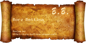 Borz Bettina névjegykártya