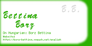 bettina borz business card